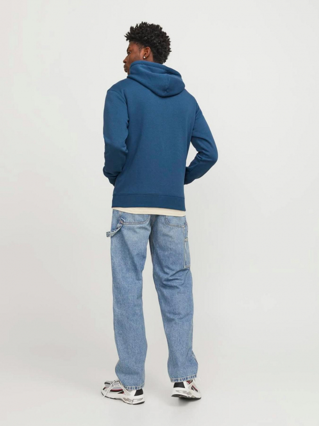 Sweat à capuche star bleu homme - Jack & Jones