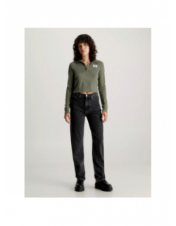 Polo crop milano kaki femme - Calvin Klein Jeans