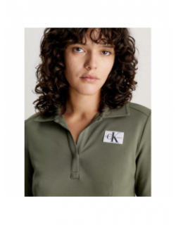 Polo crop milano kaki femme - Calvin Klein Jeans