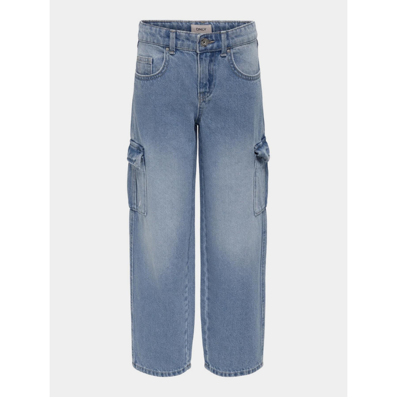 Jean cargo large carrot harmony bleu fille - Only
