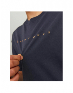 T-shirt star logo bleu marine garçon - Jack & Jones