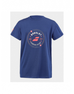 T-shirt de tennis exercise graphic bleu garçon - Babolat