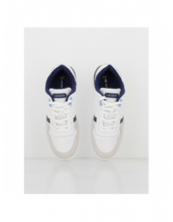 Baskets cuir t-clip bleu blanc homme - Lacoste