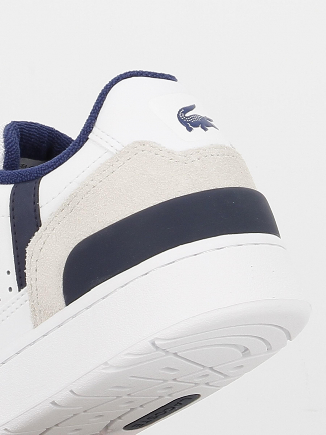 Baskets cuir t-clip bleu blanc homme - Lacoste