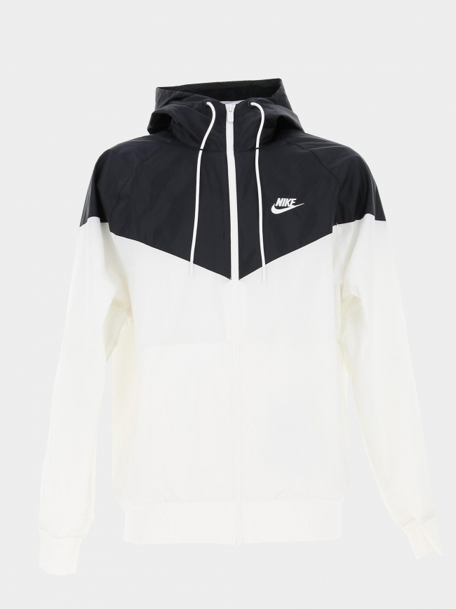 Veste imperméable windrunner blanc noir homme - Nike