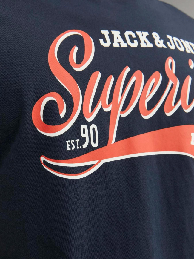 T-shirt essential logo bleu marine homme - Jack & Jones