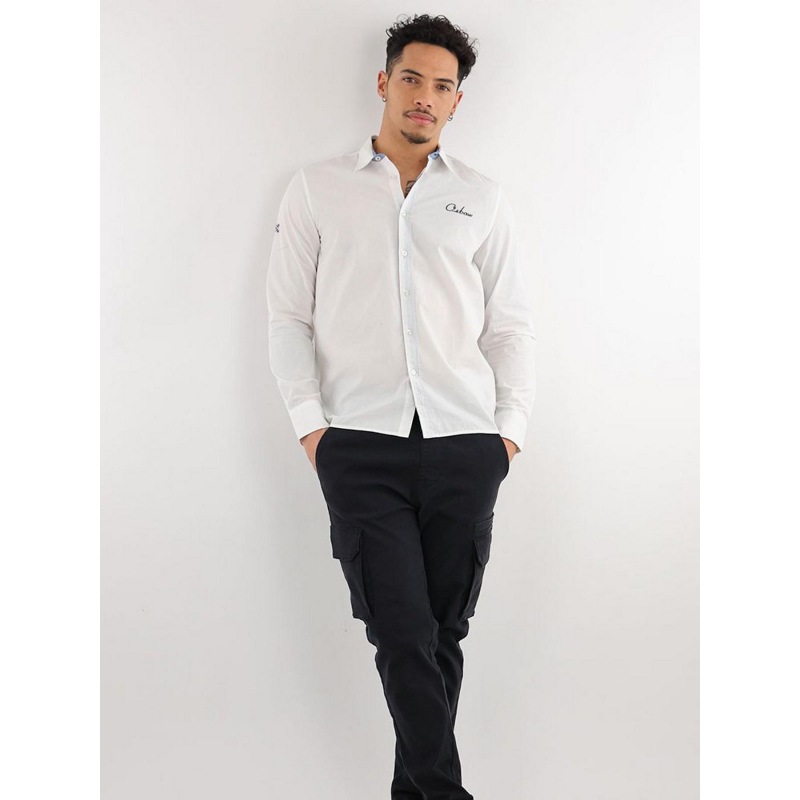 Chemise à manches longues caviro blanc homme - Oxbow