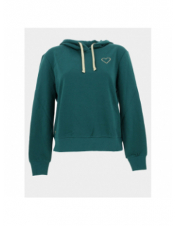 Sweat à capuche coeur noli vert femme - Only