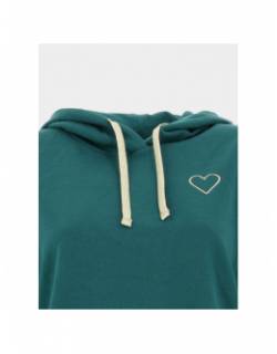 Sweat à capuche coeur noli vert femme - Only