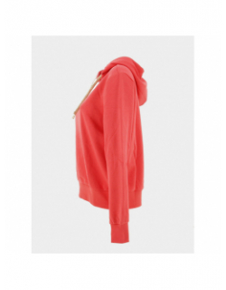 Sweat à capuche coeur noli rose femme - Only