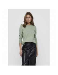 Pull uni lesly vert femme - Only