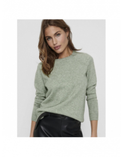Pull uni lesly vert femme - Only