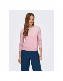 Pull uni lesly rose femme - Only