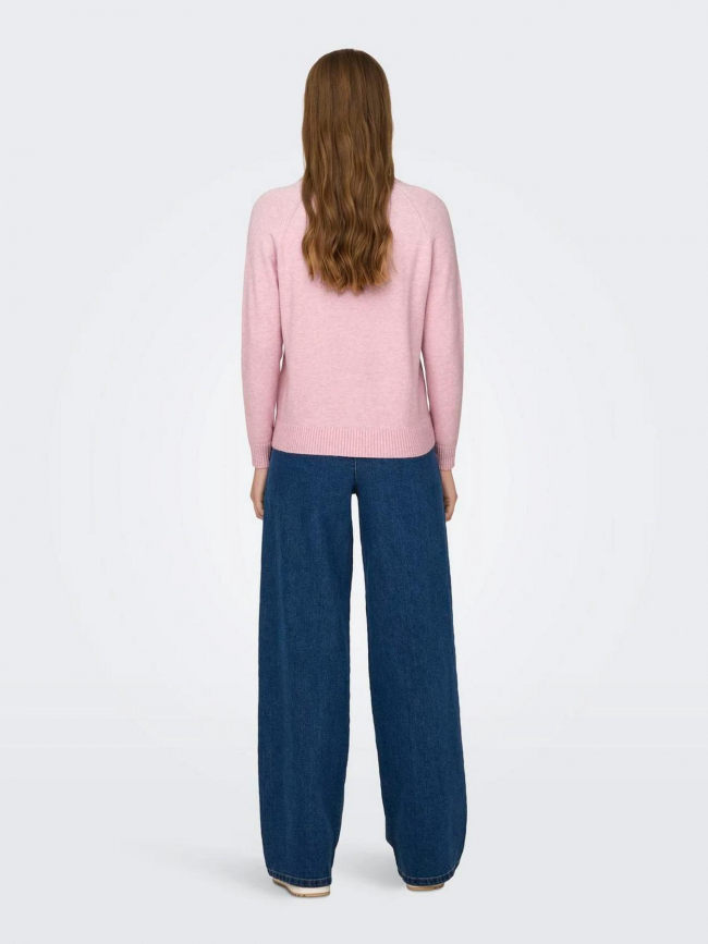 Pull uni lesly rose femme - Only