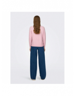 Pull uni lesly rose femme - Only