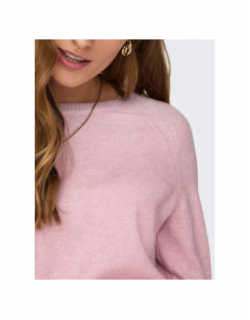 Pull uni lesly rose femme - Only