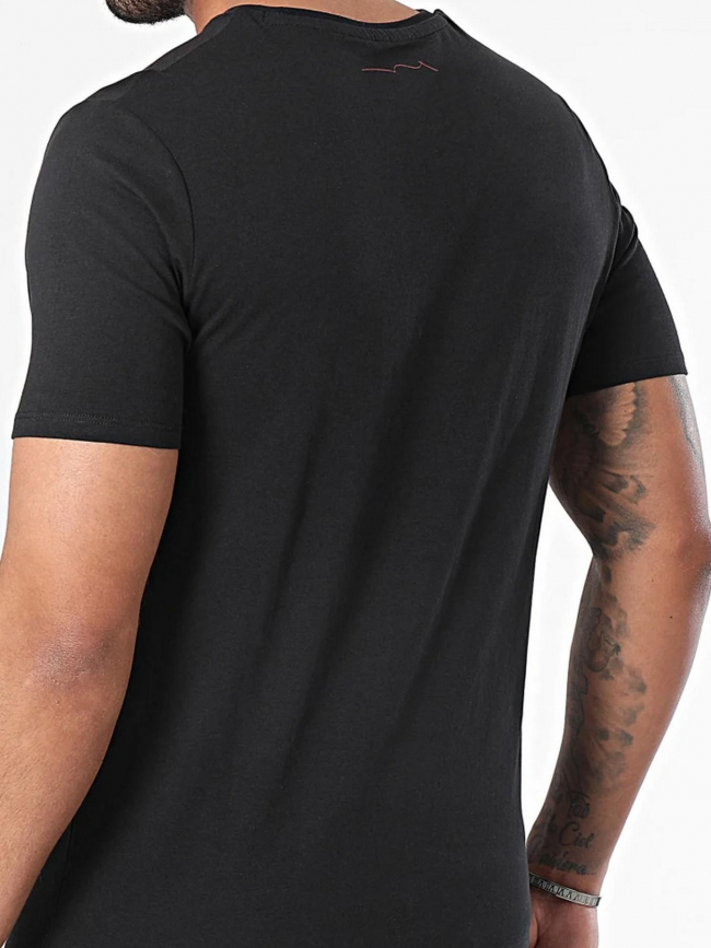 T-shirt uni logo the tee noir homme - Teddy Smith
