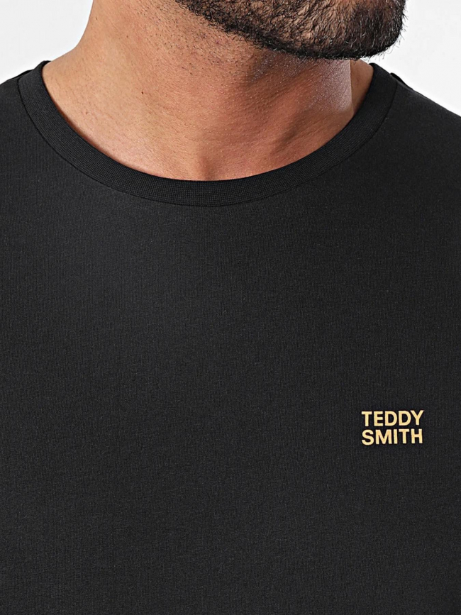 T-shirt uni logo the tee noir homme - Teddy Smith