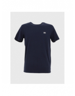 T-shirt uni logo the tee bleu marine homme - Teddy Smith