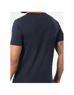 T-shirt uni logo the tee bleu marine homme - Teddy Smith