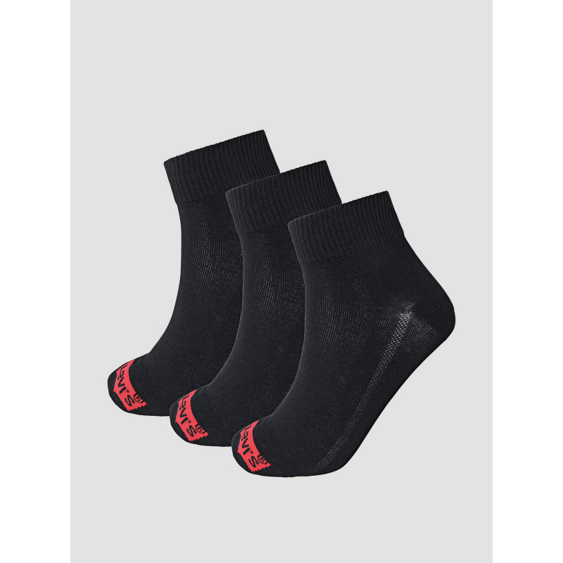 Pack 3 paires de chaussettes mid cut batwing noir - Levi's