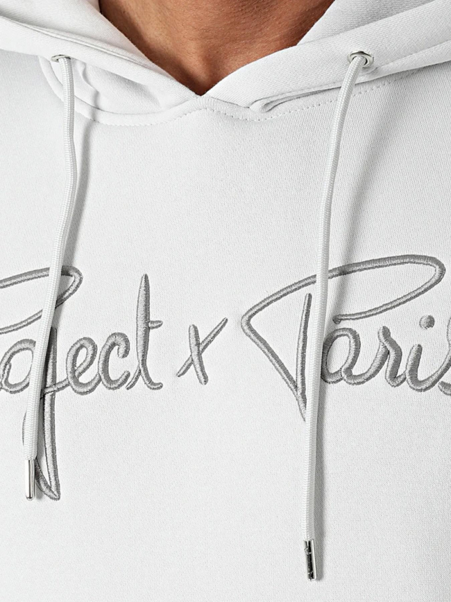 Sweat à capuche logo signature gris homme - Project X Paris