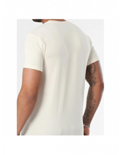 T-shirt logo brodé signature beige homme - Project X Paris