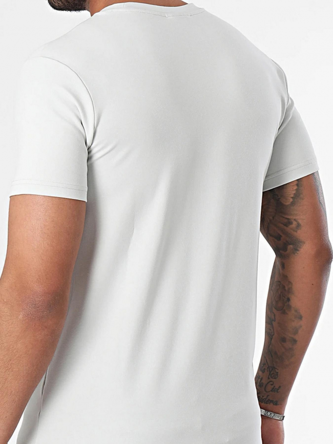 T-shirt logo brodé signature gris homme - Project X Paris