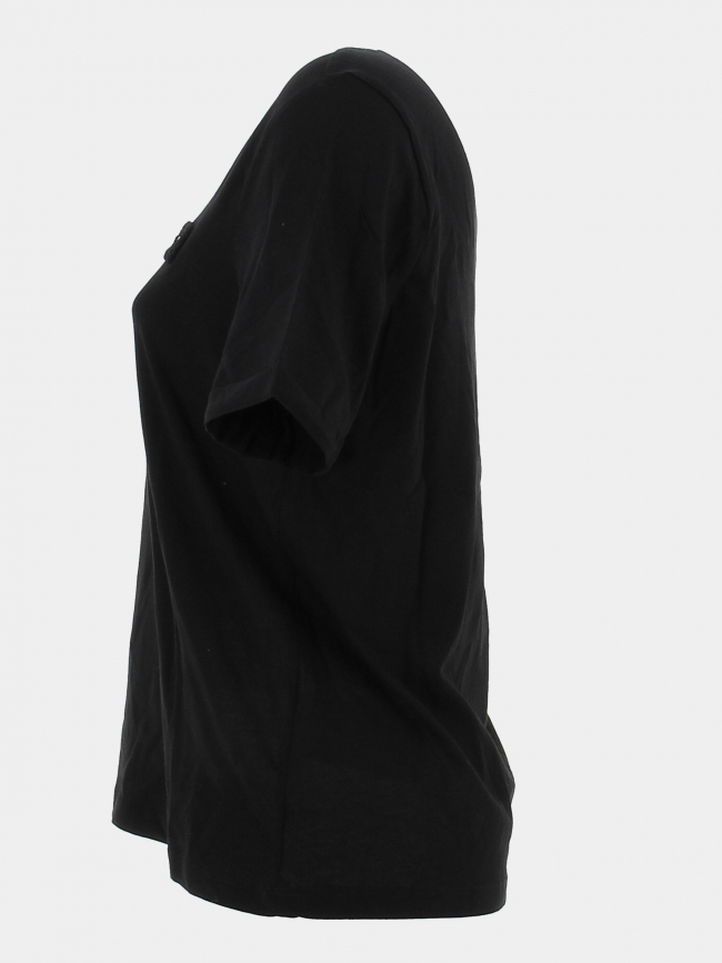 T-shirt col v nori noir femme - Only
