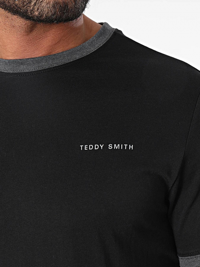 T-shirt uni logo the tee 2 noir homme - Teddy Smith