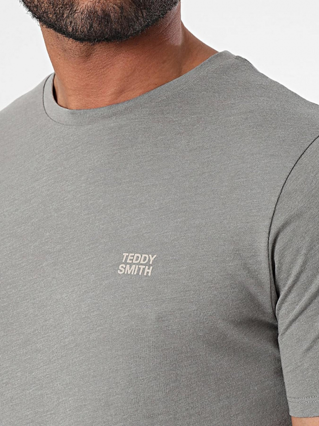 T-shirt uni logo the tee kaki homme - Teddy Smith