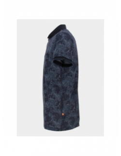 Polo imprimés grommet bleu homme - Benson & Cherry
