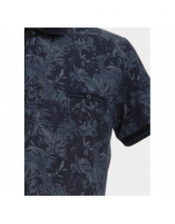 Polo imprimés grommet bleu homme - Benson & Cherry