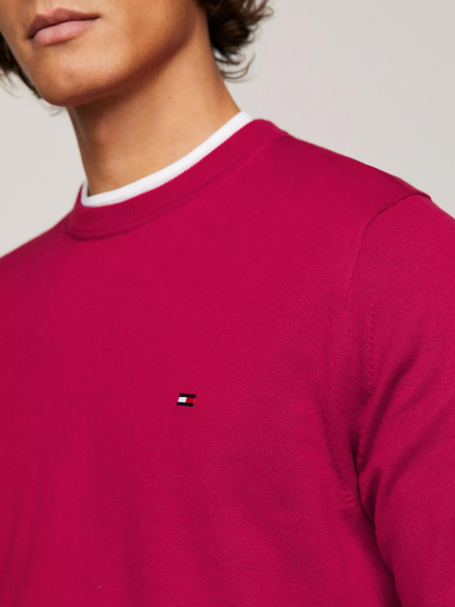 Pull fin uni 1985 rouge homme - Tommy Hilfiger