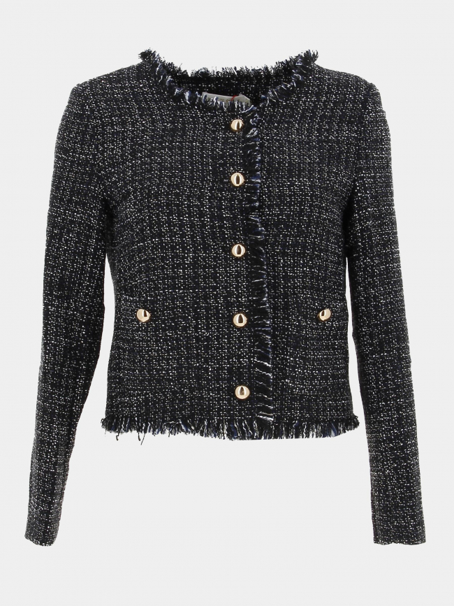 Veste en tweed nea noir femme - La Petite Etoile