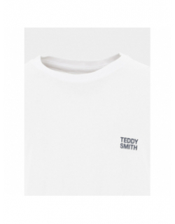 T-shirt uni logo the tee blanc garçon - Teddy Smith