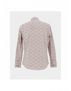 Chemise à fleurs logia blanc rouge homme - Benson & Cherry