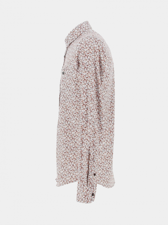 Chemise à fleurs logia blanc rouge homme - Benson & Cherry