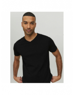 T-shirt organic basic col v noir homme - Jack & Jones