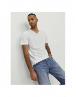 T-shirt organic basic col v blanc homme - Jack & Jones