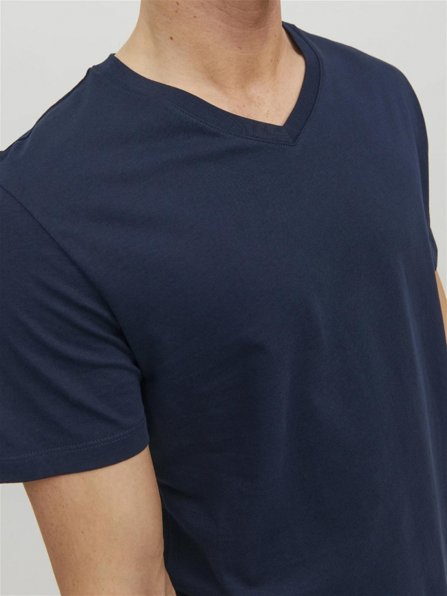 T-shirt organic basic bleu marine homme - Jack & Jones