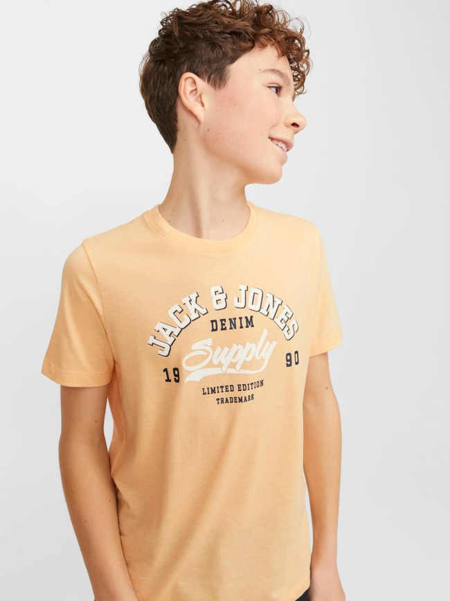 T-shirt logo orange junior - Jack & Jones