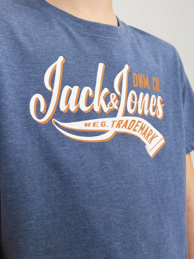 T-shirt à logo bleu garçon - Jack & Jones