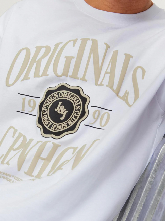 T-shirt logo originals doré blanc homme - Jack & Jones