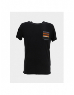 T-shirt poche colorée rayures noir homme - Blend