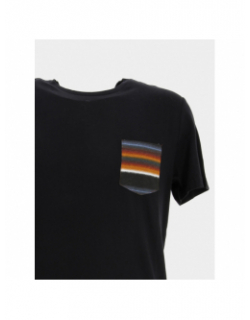 T-shirt poche colorée rayures noir homme - Blend