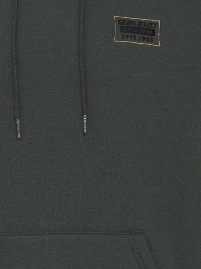 Sweat à capuche regular fit vert homme - Blend