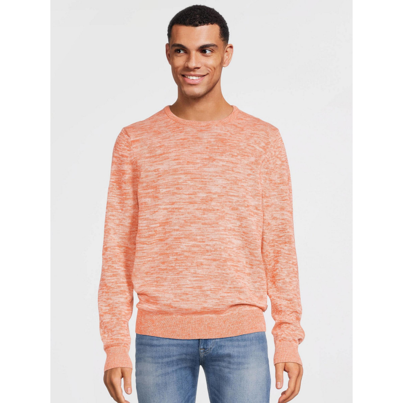 Pull fin chiné orange homme - Blend