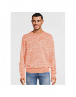 Pull fin chiné orange homme - Blend