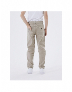 Pantalon ajustable tapered marron enfant - Name it